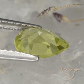 Apatite Caldo bosco verde naturale da 1.11 ct, Forma a pera, VS