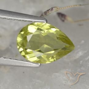 Apatite Caldo bosco verde naturale da 1.40 ct, Forma a pera, VS