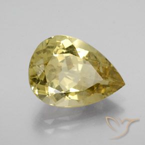 Apatite Giallo Toscana naturale da 7.11 ct, Forma a pera, VS