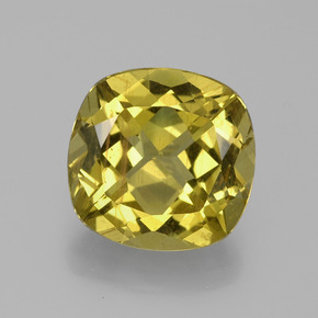 Apatite Giallo medio naturale da 6.16 ct, Taglio a cuscino, VS-SI