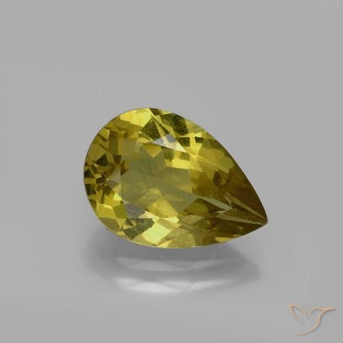3.29ct Naturale oro terroso Apatite, Forma a pera, VS