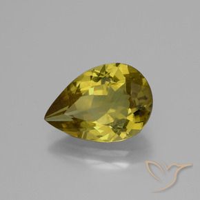 Apatite oro terroso naturale da 3.29 ct, Forma a pera, VS