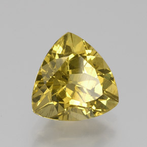 Apatite Verde dorato naturale da 2.83 ct, Taglio trillion, VS