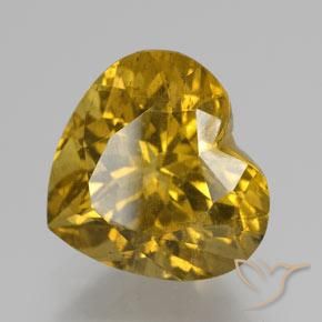 Apatite Giallo terroso naturale da 10.63 ct, Cuore, VS-SI