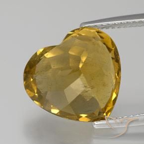 Apatite Giallo terroso naturale da 10.63 ct, Cuore, VS-SI