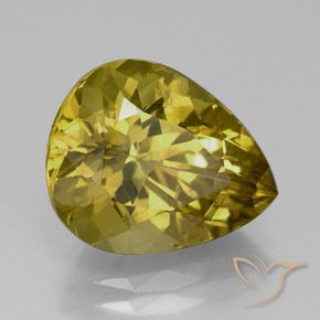 Apatite Giallo intenso naturale da 7.15 ct, Forma a pera, VS