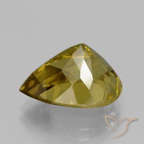 Apatite Giallo intenso naturale da 7.15 ct, Forma a pera, VS