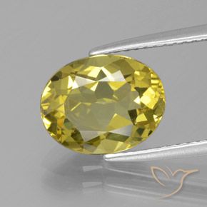 3.16ct Naturale Giallo medio Apatite, Ovale, VS