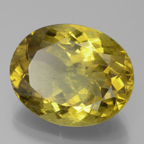 Apatite Giallo medio naturale da 11.23 ct, Taglio ovale, VS-SI