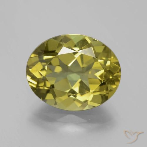 8.34ct Naturale Giallo medio Apatite, Ovale, VS