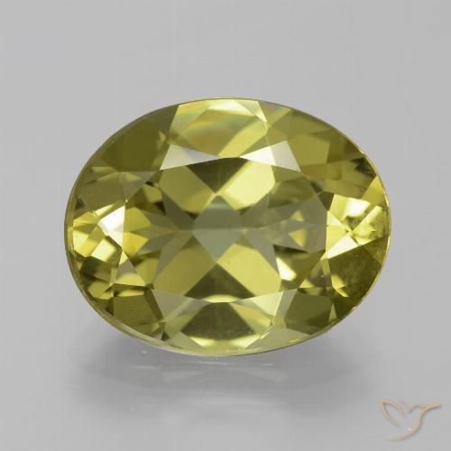 7.34ct Naturale Giallo medio Apatite, Ovale, VS