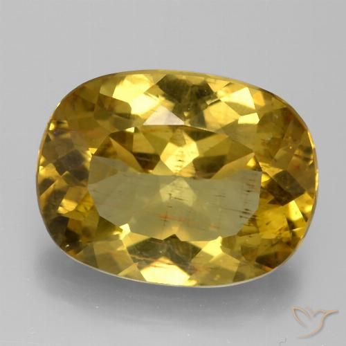 7.92ct Naturale Marrone dorato Apatite, Cuscino, VS-SI
