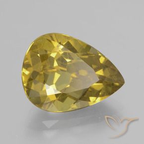 Apatite Giallo d'autunno naturale da 8.02 ct, Forma a pera, VS