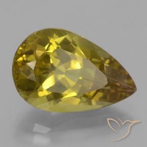 Apatite Giallo medio naturale da 8.03 ct, Forma a pera, VS