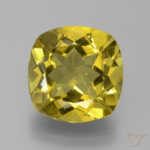 9.42ct Naturale Giallo di Digione Apatite, Cuscino, VS