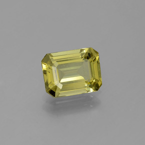 Apatite Verde dorato naturale da 1.69 ct, Taglio smeraldo, VS-SI