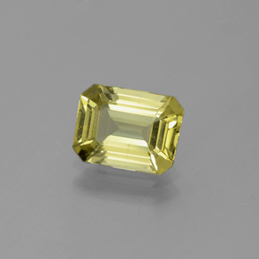Apatite Verde dorato naturale da 1.69 ct, Taglio smeraldo, VS-SI
