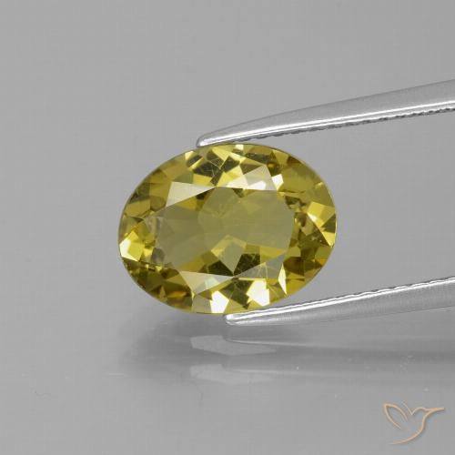 Apatite Giallo intenso naturale da 2.66 ct, Taglio ovale, VS