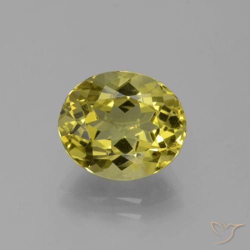Apatite Giallo intenso naturale da 4.18 ct, Ovale, VS