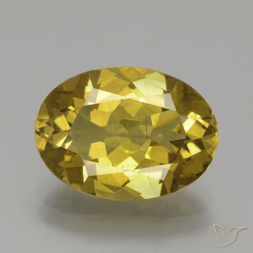 5.18ct Naturale Dorato Apatite, Ovale, VS-SI