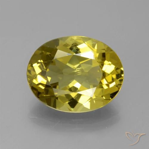6.66ct Naturale Giallo brunastro Apatite, Ovale, VS