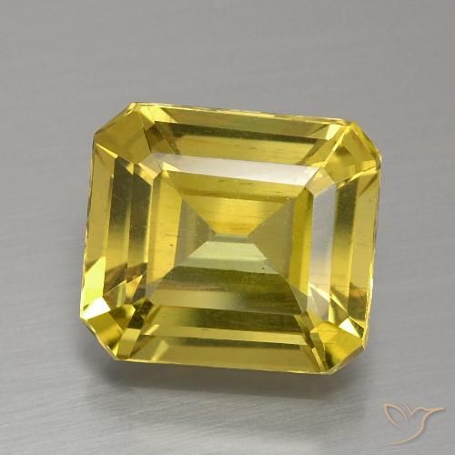 4.42ct Naturale Oro Apatite, Taglio smeraldo, VS