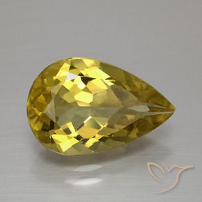 Apatite oro terroso naturale da 4,13 ct, taglio a pera, VS