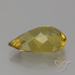 Apatite oro terroso naturale da 4,13 ct, taglio a pera, VS