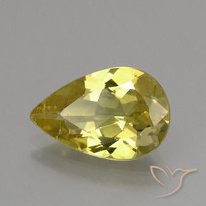 Apatite Giallo intenso naturale da 2.97 ct, Forma a pera, VS-SI