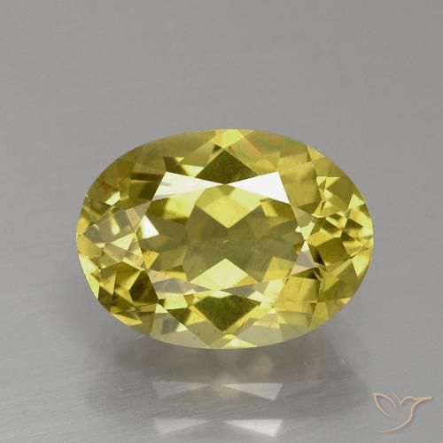 3.22ct Naturale Giallo medio Apatite, Ovale, VS