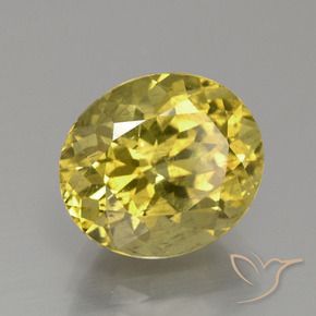Apatite Giallo medio naturale da 3.98 ct, Ovale, VS