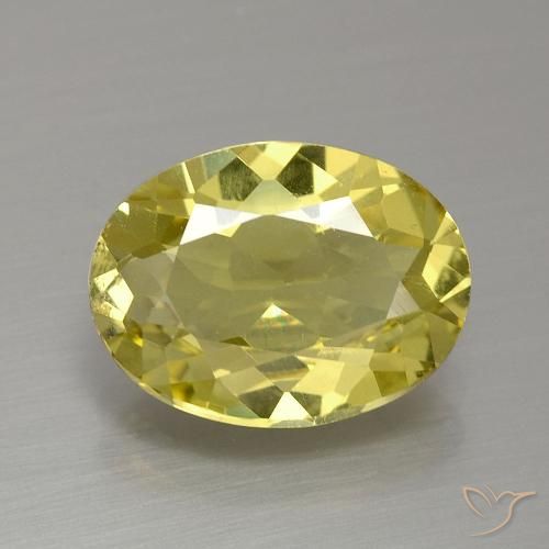 2.91ct Naturale Giallo medio-chiaro Apatite, Ovale, VS
