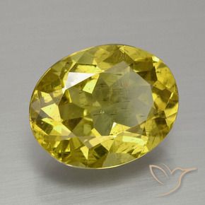 Apatite Giallo intenso naturale da 4.54 ct, Ovale, VS-SI
