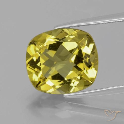 5.57ct Naturale Oro medio Apatite, Cuscino, VS