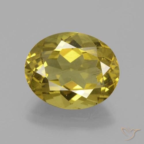 5.95ct Naturale Giallo d'autunno Apatite, Ovale, VS
