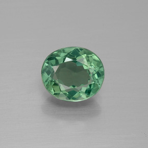 Apatite naturale verde da 1,64 ct, taglio ovale, VVS-VS