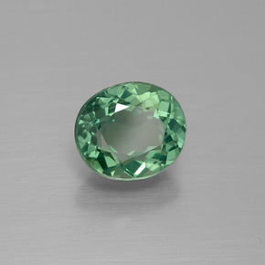 Apatite naturale verde da 1,64 ct, taglio ovale, VVS-VS