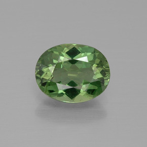 Apatite naturale verde da 1,39 ct, taglio ovale, VVS-VS