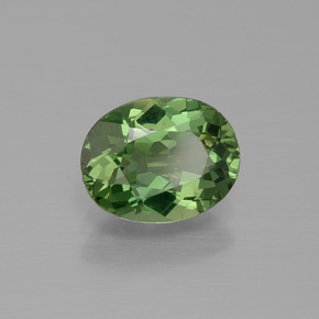 Apatite naturale verde da 1,39 ct, taglio ovale, VVS-VS
