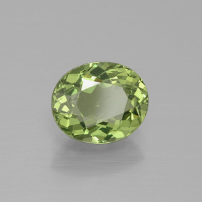 Apatite Verde caldo naturale da 1.65 ct, Taglio ovale, VVS