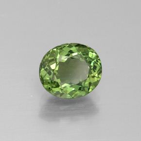 Apatite Verde medio naturale da 1.49 ct, Taglio ovale, VS