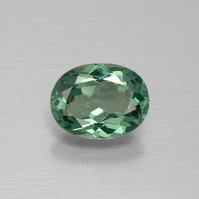 Apatite naturale verde da 1,20 ct, taglio ovale, VVS-VS