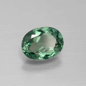 Apatite naturale verde da 1,20 ct, taglio ovale, VVS-VS