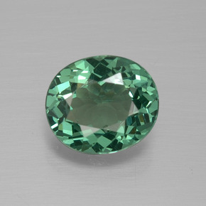 Apatite Verde naturale da 1.53 ct, Taglio ovale, VS