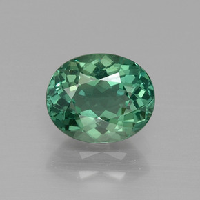 Apatite naturale verde da 1,36 ct, taglio ovale, VVS-VS