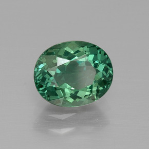 Apatite naturale verde da 1,36 ct, taglio ovale, VVS-VS