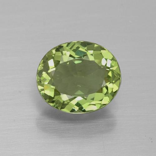 Apatite Verde caldo naturale da 1.08 ct, Taglio ovale, VS