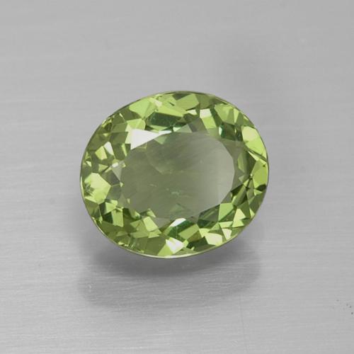Apatite Verde caldo naturale da 1.08 ct, Taglio ovale, VS