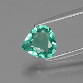 Apatite Verde naturale da 1.28 ct, Forma a pera, VVS-VS