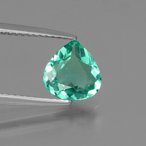 Apatite Verde naturale da 1.28 ct, Forma a pera, VVS-VS